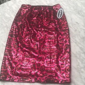 Scoop midi sequin skirt